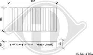 Diederichs DCI0257S - Filtro, Aria abitacolo autozon.pro