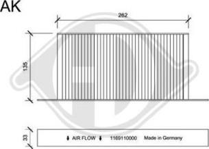 Diederichs DCI1169S - Filtro, Aria abitacolo autozon.pro