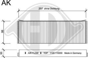 Diederichs DCI1120S - Filtro, Aria abitacolo autozon.pro