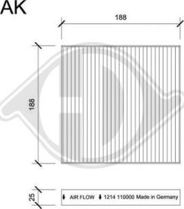 Diederichs DCI1214S - Filtro, Aria abitacolo autozon.pro