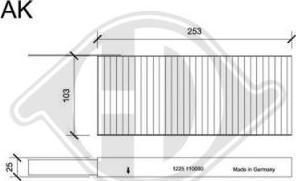 Diederichs DCI1225S - Filtro, Aria abitacolo autozon.pro