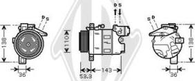 Diederichs DCK1104 - Compressore, Climatizzatore autozon.pro