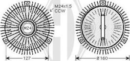 Diederichs DCL1255 - Giunto di collegamento, Ventilatore radiatore autozon.pro