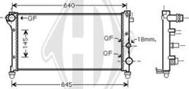 Diederichs DCM1996 - Radiatore, Raffreddamento motore autozon.pro