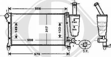 Diederichs DCM1997 - Radiatore, Raffreddamento motore autozon.pro