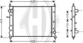 Diederichs DCM1949 - Radiatore, Raffreddamento motore autozon.pro