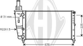 Diederichs DCM1950 - Radiatore, Raffreddamento motore autozon.pro