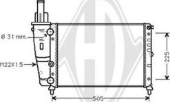 Diederichs DCM1917 - Radiatore, Raffreddamento motore autozon.pro