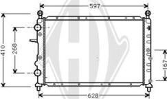 Diederichs DCM1985 - Radiatore, Raffreddamento motore autozon.pro