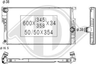 Diederichs DCM1599 - Radiatore, Raffreddamento motore autozon.pro