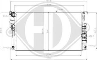 Diederichs DCM1598 - Radiatore, Raffreddamento motore autozon.pro