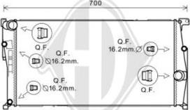 Diederichs DCM1605 - Radiatore, Raffreddamento motore autozon.pro