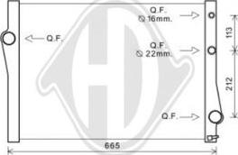 Diederichs DCM1606 - Radiatore, Raffreddamento motore autozon.pro