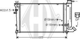 Diederichs DCM1686 - Radiatore, Raffreddamento motore autozon.pro