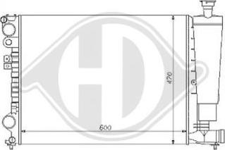 Diederichs DCM1674 - Radiatore, Raffreddamento motore autozon.pro