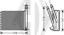 Diederichs DCM1057 - Scambiatore calore, Riscaldamento abitacolo autozon.pro