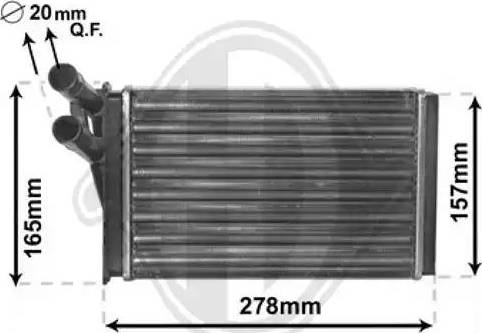 Diederichs DCM1018 - Scambiatore calore, Riscaldamento abitacolo autozon.pro