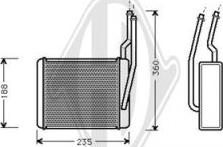 Diederichs DCM1106 - Scambiatore calore, Riscaldamento abitacolo autozon.pro