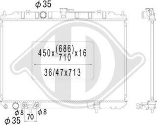 Diederichs DCM1839 - Radiatore, Raffreddamento motore autozon.pro