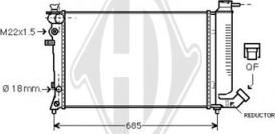 Diederichs DCM1701 - Radiatore, Raffreddamento motore autozon.pro