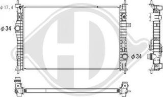 Diederichs DCM3940 - Radiatore, Raffreddamento motore autozon.pro