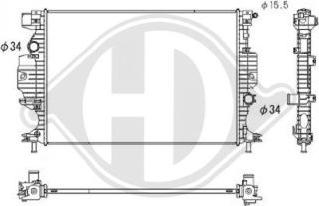 Diederichs DCM3942 - Radiatore, Raffreddamento motore autozon.pro