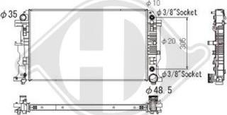 Diederichs DCM3908 - Radiatore, Raffreddamento motore autozon.pro