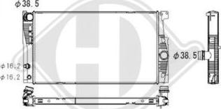 Diederichs DCM3912 - Radiatore, Raffreddamento motore autozon.pro