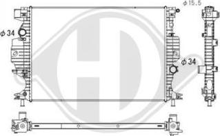 Diederichs DCM3933 - Radiatore, Raffreddamento motore autozon.pro