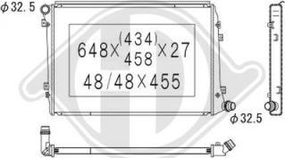 Diederichs DCM3446 - Radiatore, Raffreddamento motore autozon.pro