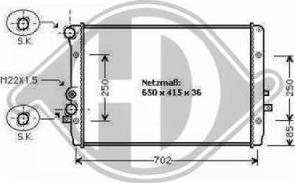 Diederichs DCM3437 - Radiatore, Raffreddamento motore autozon.pro