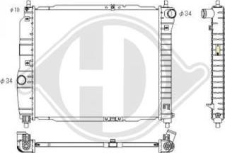 Diederichs DCM3599 - Radiatore, Raffreddamento motore autozon.pro