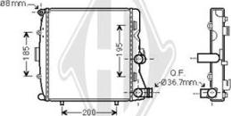 Diederichs DCM3556 - Radiatore, Raffreddamento motore autozon.pro