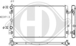 Diederichs DCM3569 - Radiatore, Raffreddamento motore autozon.pro