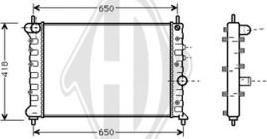 Diederichs DCM3533 - Radiatore, Raffreddamento motore autozon.pro