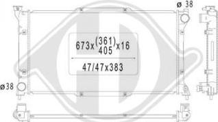 Diederichs DCM3023 - Radiatore, Raffreddamento motore autozon.pro