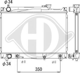 Diederichs DCM3078 - Radiatore, Raffreddamento motore autozon.pro