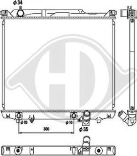 Diederichs DCM3107 - Radiatore, Raffreddamento motore autozon.pro