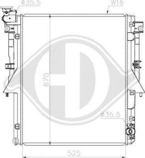 Diederichs DCM3897 - Radiatore, Raffreddamento motore autozon.pro