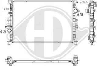 Diederichs DCM3855 - Radiatore, Raffreddamento motore autozon.pro