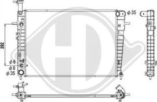 Diederichs DCM3819 - Radiatore, Raffreddamento motore autozon.pro