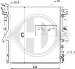 Diederichs DCM3885 - Radiatore, Raffreddamento motore autozon.pro