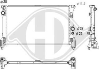 Diederichs DCM3881 - Radiatore, Raffreddamento motore autozon.pro