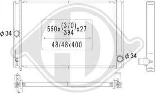 Diederichs DCM3287 - Radiatore, Raffreddamento motore autozon.pro