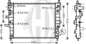 Diederichs DCM2400 - Radiatore, Raffreddamento motore autozon.pro