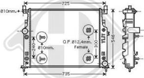 Diederichs DCM2418 - Radiatore, Raffreddamento motore autozon.pro