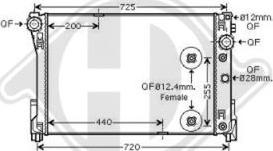 Diederichs DCM2436 - Radiatore, Raffreddamento motore autozon.pro