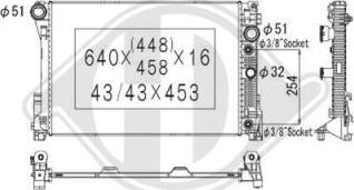 Diederichs DCM2430 - Radiatore, Raffreddamento motore autozon.pro