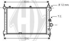 Diederichs DCM2584 - Radiatore, Raffreddamento motore autozon.pro