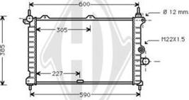 Diederichs DCM2632 - Radiatore, Raffreddamento motore autozon.pro